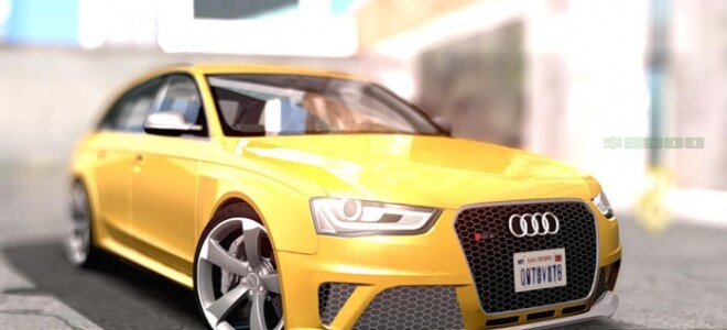 Audi RS4 Avant B8 2013 Yellow